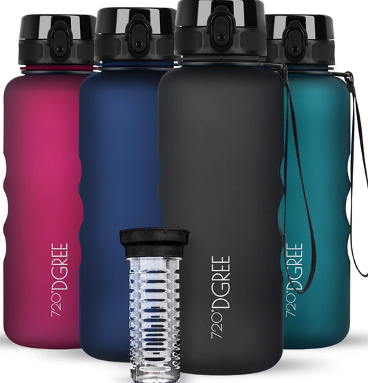 Sport Trinkflasche 1,5L mit Früchteeinsatz – BPA-frei & Stoßfest