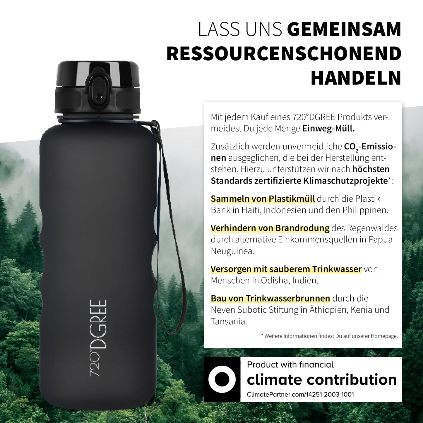 Sport Trinkflasche 1,5L mit Früchteeinsatz – BPA-frei & Stoßfest